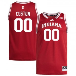 IU #00 Custom Game-Day Jersey | Men Crimson NCAA Basketball Premium Embroidered 96697447