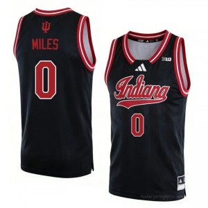 Jasai Miles #0 Jersey | Indiana Hoosiers Men Black Premium Embroidered University Basketball 73921413