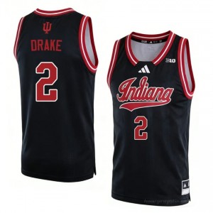 IU #2 Jason Drake Game-Day Jersey | Men Black High School Basketball Premium Embroidered 69451795