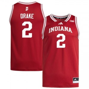 #2 Jason Drake Hoosiers Jersey | Men Crimson NCAA Stitched Basketball Collection 46195426