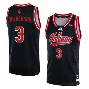 Authentic Lamar Wilkerson Jersey | #3 Black IU Hoosiers Men Basketball Stitched & Licensed 20702916