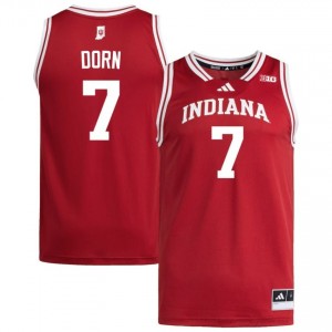 IU #7 Nick Dorn Game-Day Jersey | Men Crimson NCAA Basketball Premium Embroidered 97305902