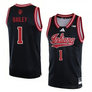 Authentic Reed Bailey Jersey | #1 Black IU Hoosiers Men Basketball Stitched & Licensed 90906556