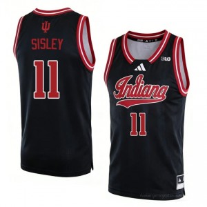 Trent Sisley #11 Jersey | Indiana Hoosiers Men Black Premium Embroidered College Basketball 98755446