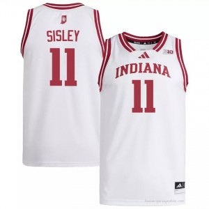 IU #11 Trent Sisley Game-Day Jersey | Men White University Basketball Premium Embroidered 49351544