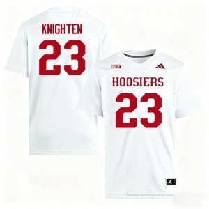 #23 Amariyun Knighten Hoosiers Jersey | Men White NCAA Stitched Foottball Collection 70834615