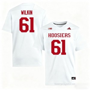 #61 Baylor Wilkin Hoosiers Jersey | Men White Player Stitched Foottball Collection 32202559