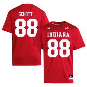 #88 Brock Schott Hoosiers Jersey | Men Crimson NCAA Stitched Football Collection 66610075