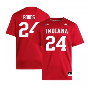 Authentic Bryson Bonds Jersey | #24 Crimson IU Hoosiers Men Foottball Stitched & Licensed 96702327