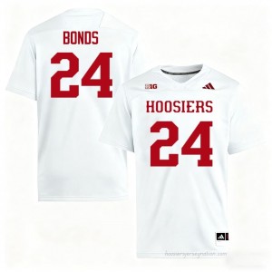 IU #24 Bryson Bonds Game-Day Jersey | Men White High School Foottball Premium Embroidered 74214715