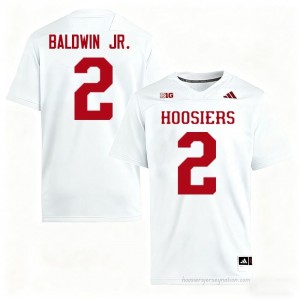 #2 Byron Baldwin Jr. Hoosiers Jersey | Men White Player Stitched Foottball Collection 16292109