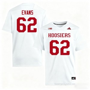 IU #62 Drew Evans Game-Day Jersey | Men White College Foottball Premium Embroidered 81212046