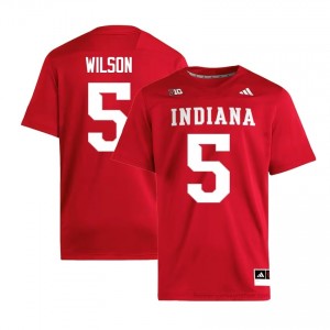 Grant Wilson #5 Jersey | Indiana Hoosiers Men Crimson Premium Embroidered University Foottball 65937410