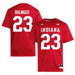 IU #23 Henry Ohlinger Game-Day Jersey | Men Crimson High School Football Premium Embroidered 33754917