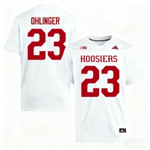 Authentic Henry Ohlinger Jersey | #23 White IU Hoosiers Men Football Stitched & Licensed 52446393