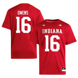 #16 Jamar Owens Hoosiers Jersey | Men Crimson College Stitched Football Collection 97273435