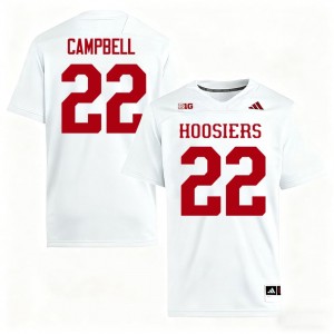 Jayreon Campbell #22 Jersey | Indiana Hoosiers Men White Premium Embroidered NCAA Football 87367820