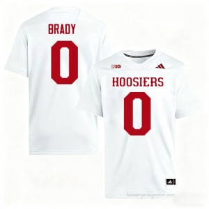 IU #0 Jonathan Brady Game-Day Jersey | Men White University Foottball Premium Embroidered 93632410