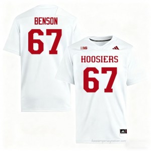 IU #67 Kahlil Benson Game-Day Jersey | Men White NCAA Foottball Premium Embroidered 95157141