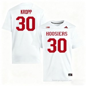 IU #30 Kyler Kropp Game-Day Jersey | Men White NCAA Foottball Premium Embroidered 95099336