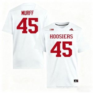 #45 Lincoln Murff Hoosiers Jersey | Men White College Stitched Foottball Collection 82013885