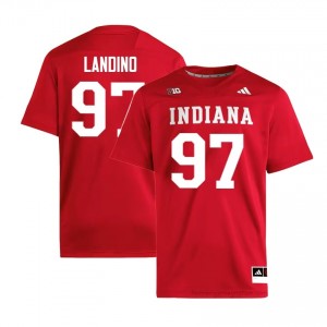 Authentic Mario Landino Jersey | #97 Crimson IU Hoosiers Men Foottball Stitched & Licensed 76591640