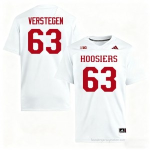 IU #63 Mitch Verstegen Game-Day Jersey | Men White College Foottball Premium Embroidered 75384321