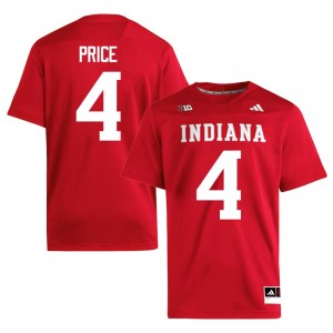 #4 Myles Price Hoosiers Jersey | Men Crimson High School Stitched Football Collection 17060827