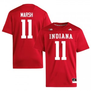 IU #11 Nick Marsh Game-Day Jersey | Men Crimson University Football Premium Embroidered 66664150