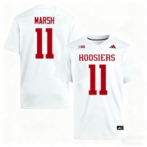 Authentic Nick Marsh Jersey | #11 White IU Hoosiers Men Football Stitched & Licensed 39230752