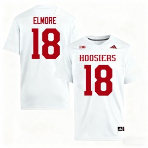 Authentic Parker Elmore Jersey | #18 White IU Hoosiers Men Football Stitched & Licensed 55954164