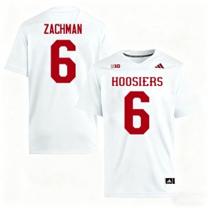 Authentic Preston Zachman Jersey | #6 White IU Hoosiers Men Football Stitched & Licensed 79199020