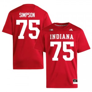 IU #75 Sam Simpson Game-Day Jersey | Men Crimson College Football Premium Embroidered 56506270