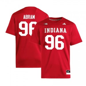 Authentic Triston Abram Jersey | #96 Crimson IU Hoosiers Men Foottball Stitched & Licensed 96039511