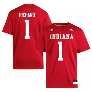 #1 Turbo Richard Hoosiers Jersey | Men Crimson NCAA Stitched Football Collection 17527011