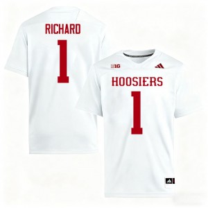 Turbo Richard #1 Jersey | Indiana Hoosiers Men White Premium Embroidered College Football 74492668