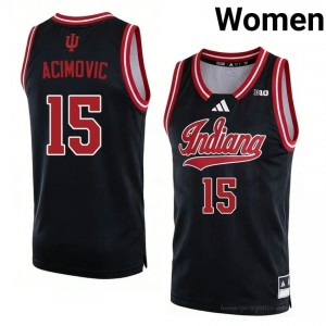 Andrej Acimovic #15 Jersey | Indiana Hoosiers Women Black Premium Embroidered High School Basketball 18499314