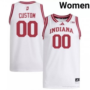 IU #00 Custom Game-Day Jersey | Women White College Basketball Premium Embroidered 95617199