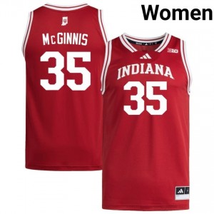 #35 George McGinnis Hoosiers Jersey | Women Crimson University Stitched Basketball Collection 27088537