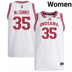 Authentic George McGinnis Jersey | #35 White IU Hoosiers Women Basketball Stitched & Licensed 25085011