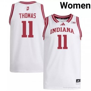 IU #11 Isiah Thomas Game-Day Jersey | Women White NCAA Basketball Premium Embroidered 65876045