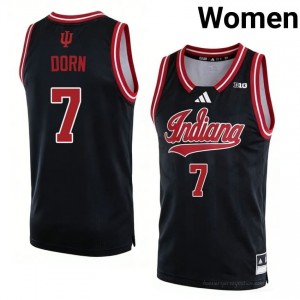 Nick Dorn #7 Jersey | Indiana Hoosiers Women Black Premium Embroidered NCAA Basketball 82731555