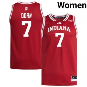 Authentic Nick Dorn Jersey | #7 Crimson IU Hoosiers Women Basketball Stitched & Licensed 30091714