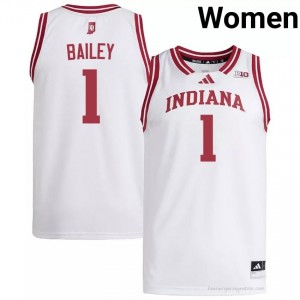 Reed Bailey #1 Jersey | Indiana Hoosiers Women White Premium Embroidered University Basketball 27864962