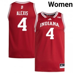Authentic Sam Alexis Jersey | #4 Crimson IU Hoosiers Women Basketball Stitched & Licensed 51495098