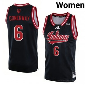 IU #6 Tayton Conerway Game-Day Jersey | Women Black Player Basketball Premium Embroidered 17374191