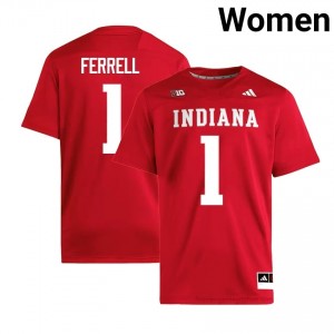 Authentic Amare Ferrell Jersey | #1 Crimson IU Hoosiers Women Foottball Stitched & Licensed 52761403