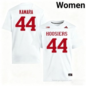 #44 Amari Kamara Hoosiers Jersey | Women White NCAA Stitched Foottball Collection 36660445
