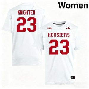 IU #23 Amariyun Knighten Game-Day Jersey | Women White College Foottball Premium Embroidered 94158609