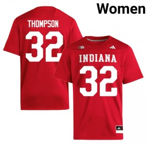 #32 Anthony Thompson Hoosiers Jersey | Women Crimson NCAA Stitched Football Collection 78696532